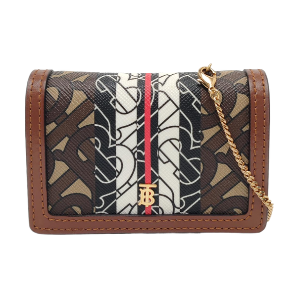 Coated Canvas Shoulder Bag Brown