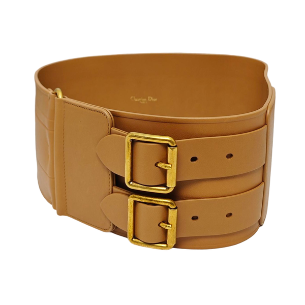Leather Waist Cincher Brown