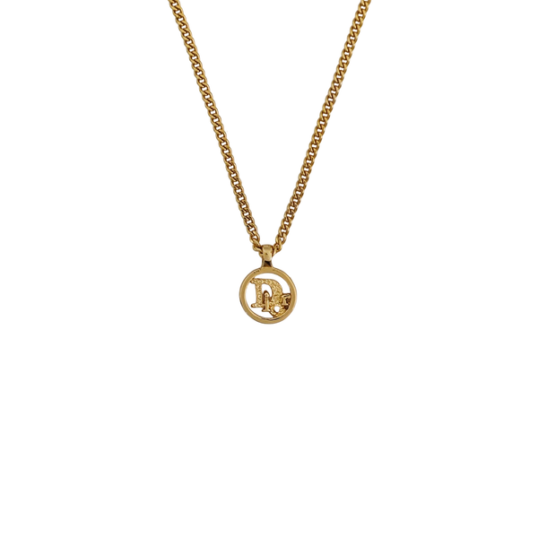Dior Oblique Metal Gold Necklace