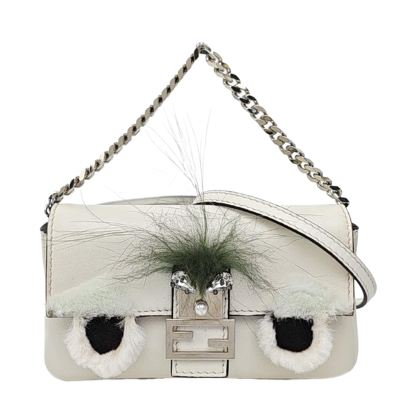 Baguette Micro Calfskin White