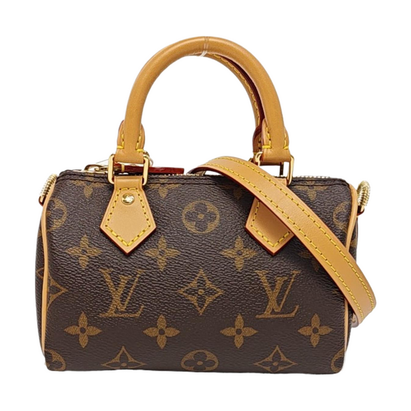 SPEEDY Nano Monogram Coated Canvas Brown