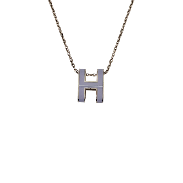 Pop H Metal Silver Necklace