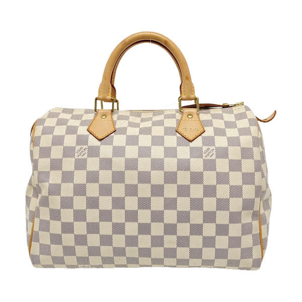 SPEEDY 30 Damier Azur Coated Canvas White