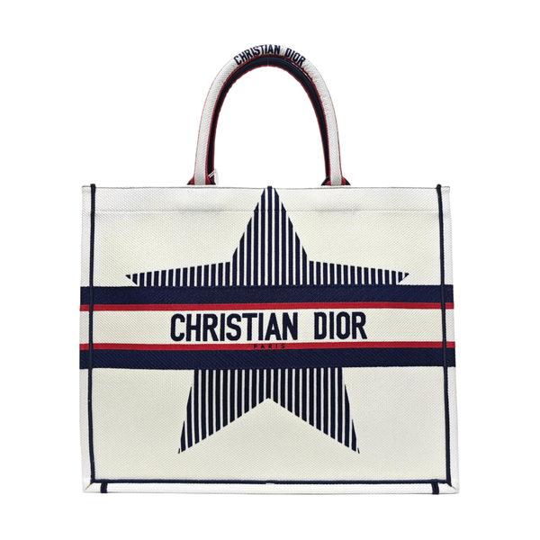 Authenticated pre-owned Book Tote Large Canvas White - Tote Bag at Looply