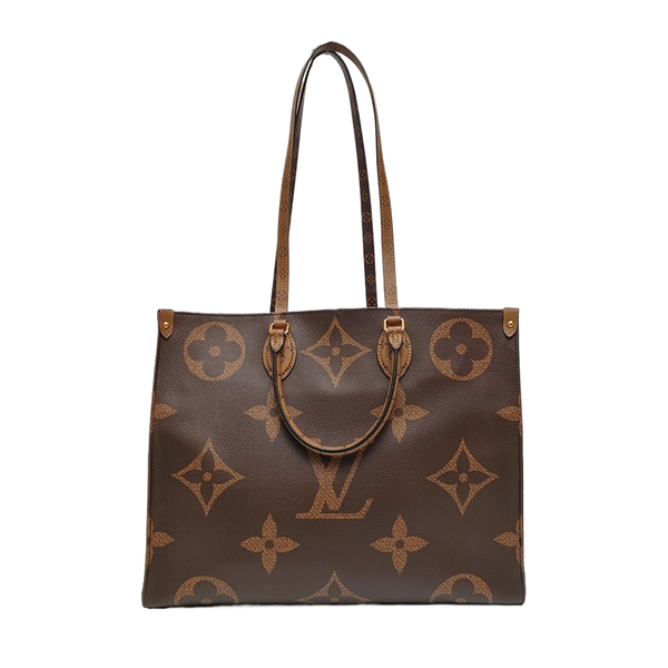Authenticated pre-owned ONTHEGO GM Monogram Coated Canvas Brown - Tote Bag at Looply
