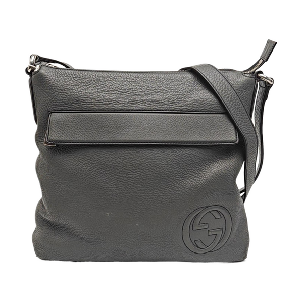 Calfskin Shoulder Bag Gray