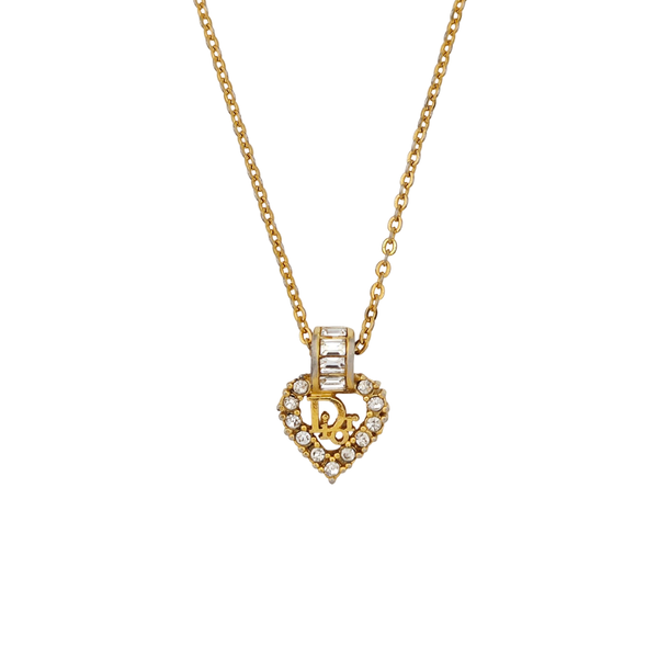 Dior Oblique Metal Gold Necklace