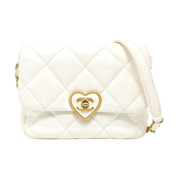 Quilted Lambskin White