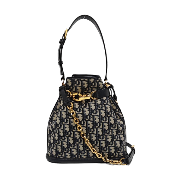 C'est Dior Medium Oblique Canvas Blue