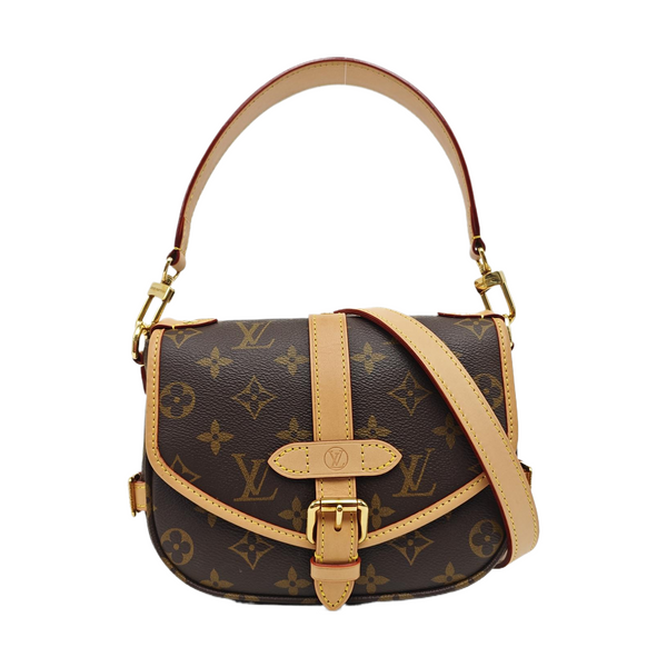 SAUMUR BB Monogram Coated Canvas Brown