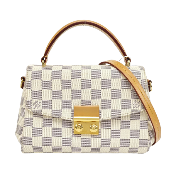 CROISETTE Damier Azur Coated Canvas White