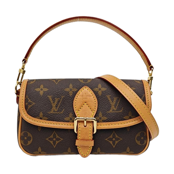 DIANE Nano Monogram Coated Canvas Brown