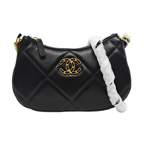 CHANEL 19 Mini Quilted Lambskin Black