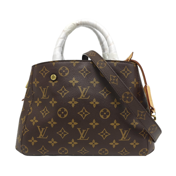 MONTAIGNE Monogram Coated Canvas Brown