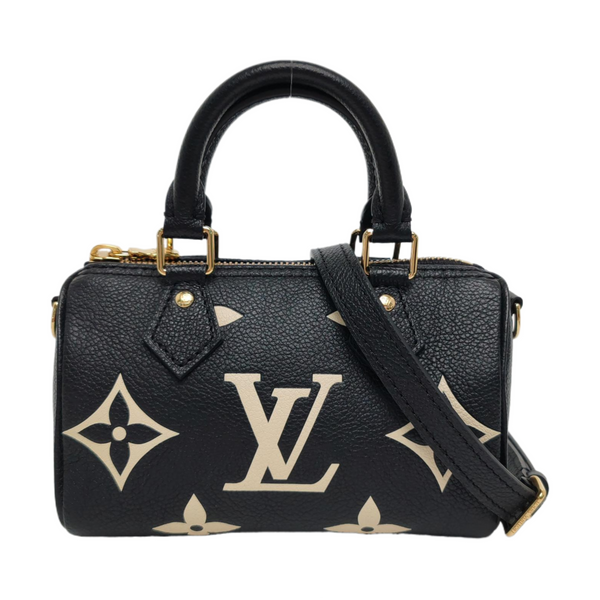 SPEEDY Nano Monogram Calfskin Black