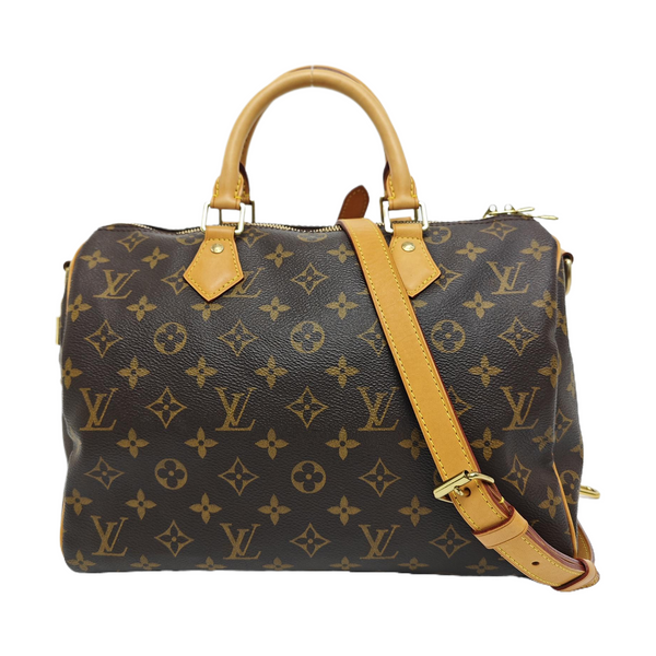 SPEEDY 30 Monogram Coated Canvas Brown