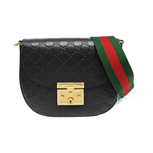 Padlock Medium Monogram Calfskin Black