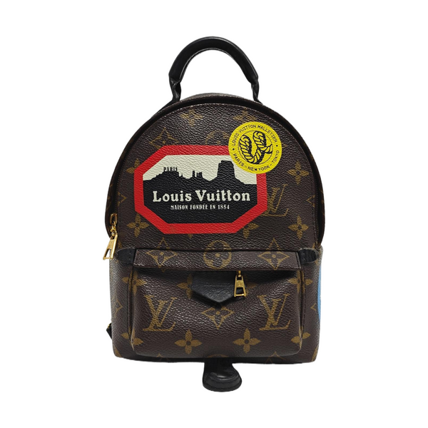 PALM SPRINGS Mini Monogram Coated Canvas Brown