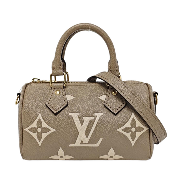 SPEEDY Nano Monogram Piel de becerro gris