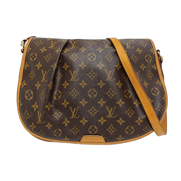 MENILMONTANT MM Monogram Coated Canvas Brown