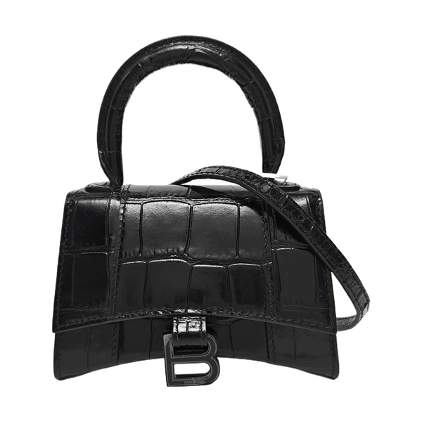 Hourglass Mini Calfskin Black