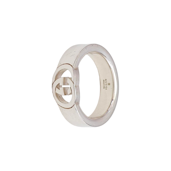 Interlocking G 925 Sterling Silver Ring HK 17