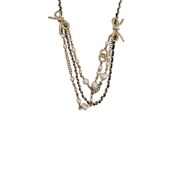 Leather Gold Necklace