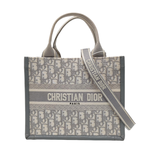 Book Tote Small Oblique Canvas Gray