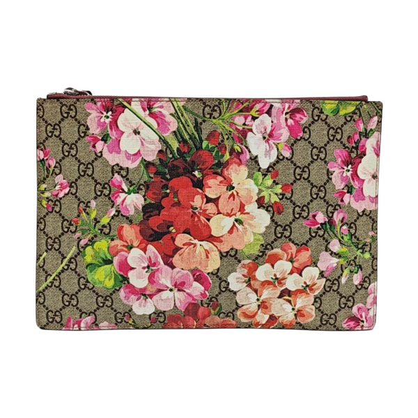 GG Blooms Coated Canvas Black