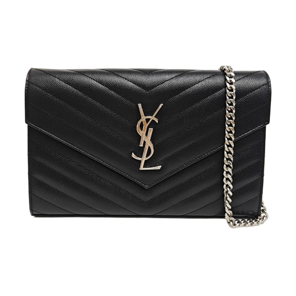 MONOGRAM Medium Chevron Calfskin Black