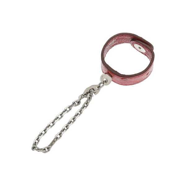 Red Leather Bag Charm