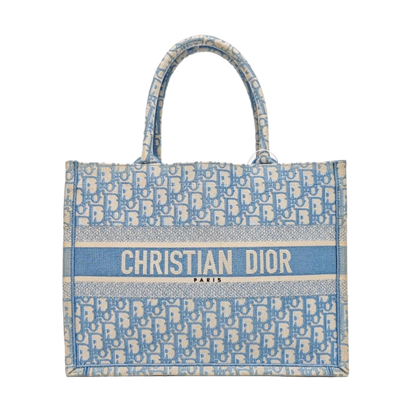 Book Tote Medium Oblique Canvas Blue