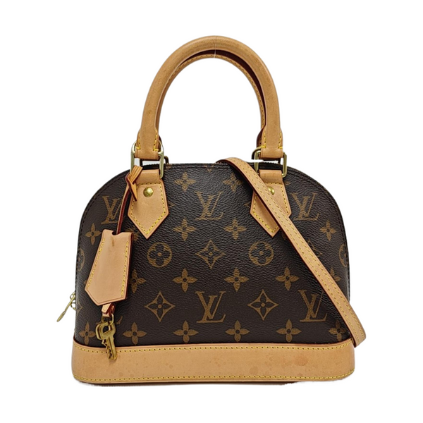 ALMA BB Monogram Coated Canvas Brown