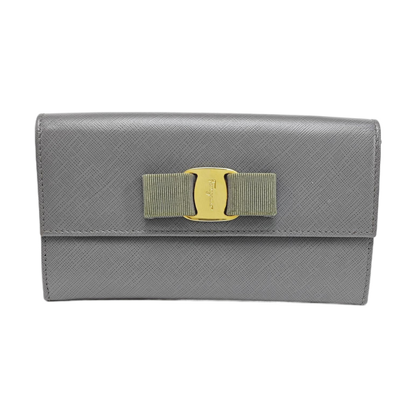 Ginny Calfskin Gray Wallet