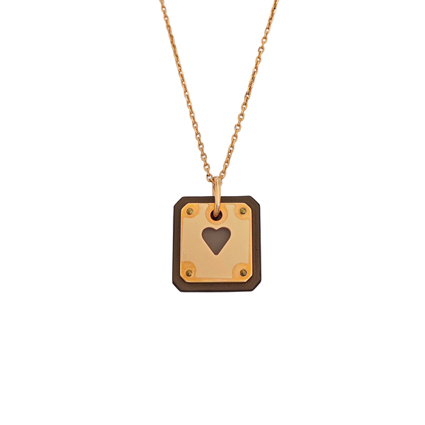 As De Coeur Metal Rose Gold Necklace