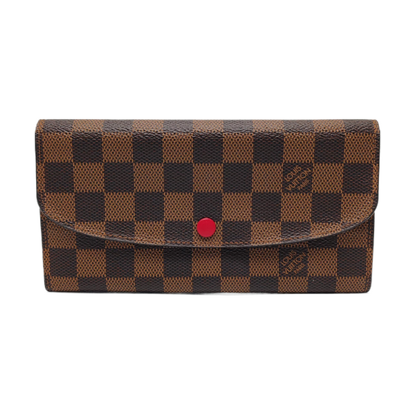 EMILIE Damier Ebene Coated Canvas Brown Wallet