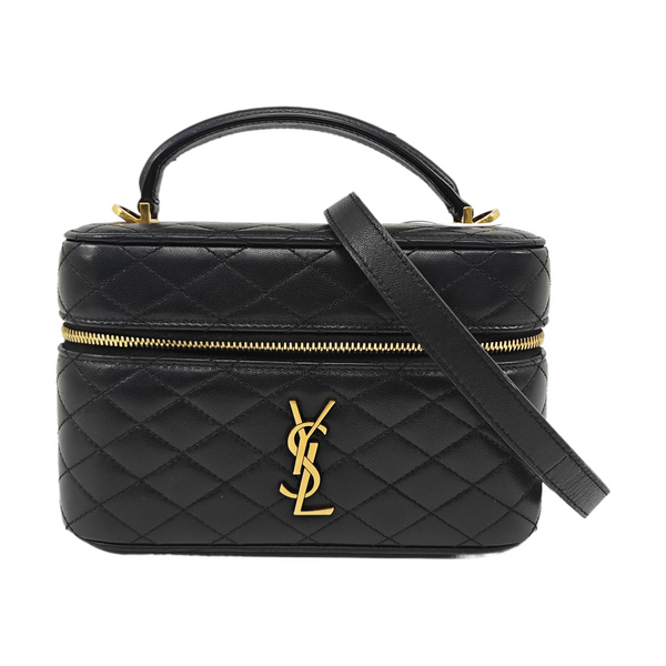 80'S VANITY Mini Quilted Lambskin Black