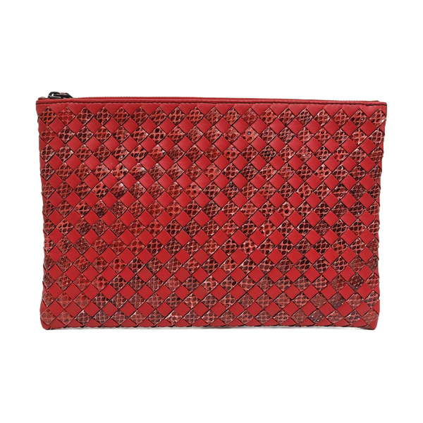 Calfskin Clutch Red
