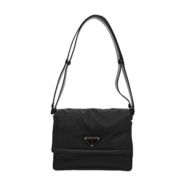 Nylon Shoulder Bag Small Black