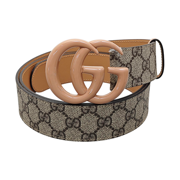Coated Canvas Belt Beige