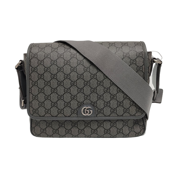 Ophidia Medium Monogram Coated Canvas Gray