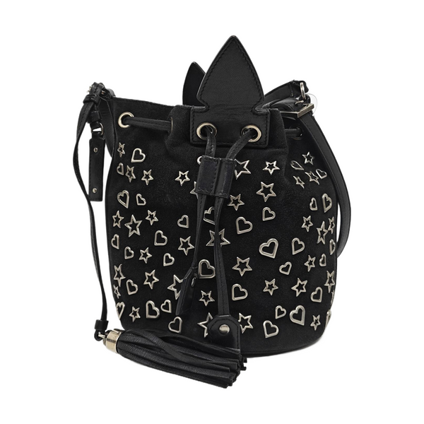 Suede Bucket Bag Black