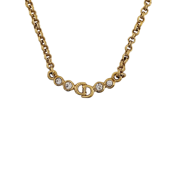 Petit CD Metal Gold Necklace