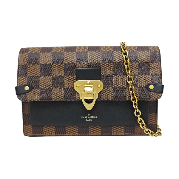 VAVIN Damier Ebene Coated Canvas Brown