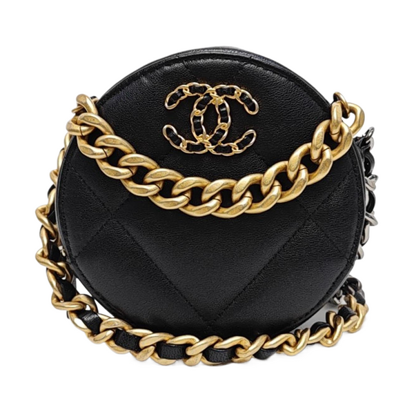 Authenticated pre-owned CHANEL 19 Quilted Lambskin Black - Shoulder Bag at Looply