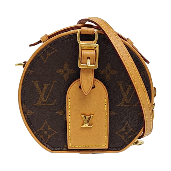 BOITE CHAPEAU Mini Monogram Coated Canvas Brown