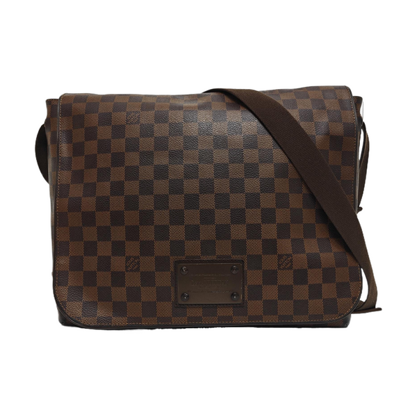 BROOKLYN MM Damier Ebene Coated Canvas Brown
