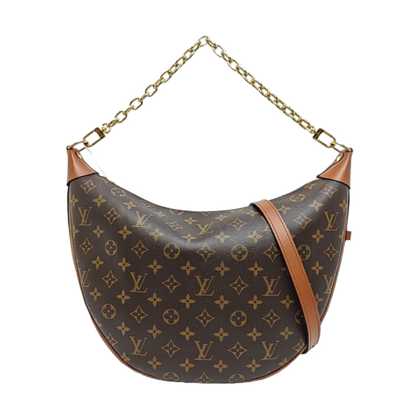 LOOP HOBO Monogram Coated Canvas Brown