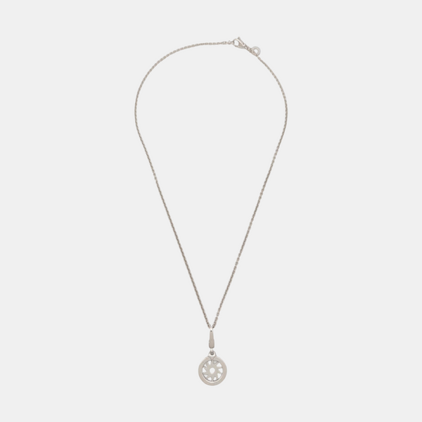 Conjunto de joyas Tondo Sun Sole Charm de plata y oro blanco de 18k