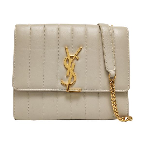 VICKY Quilted Lambskin Beige